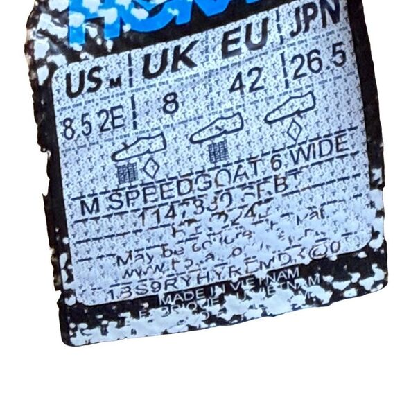 Hoka men’s speedgoat 6 wide Orange and Yellow Sneakers size 8.5 2E main image 7